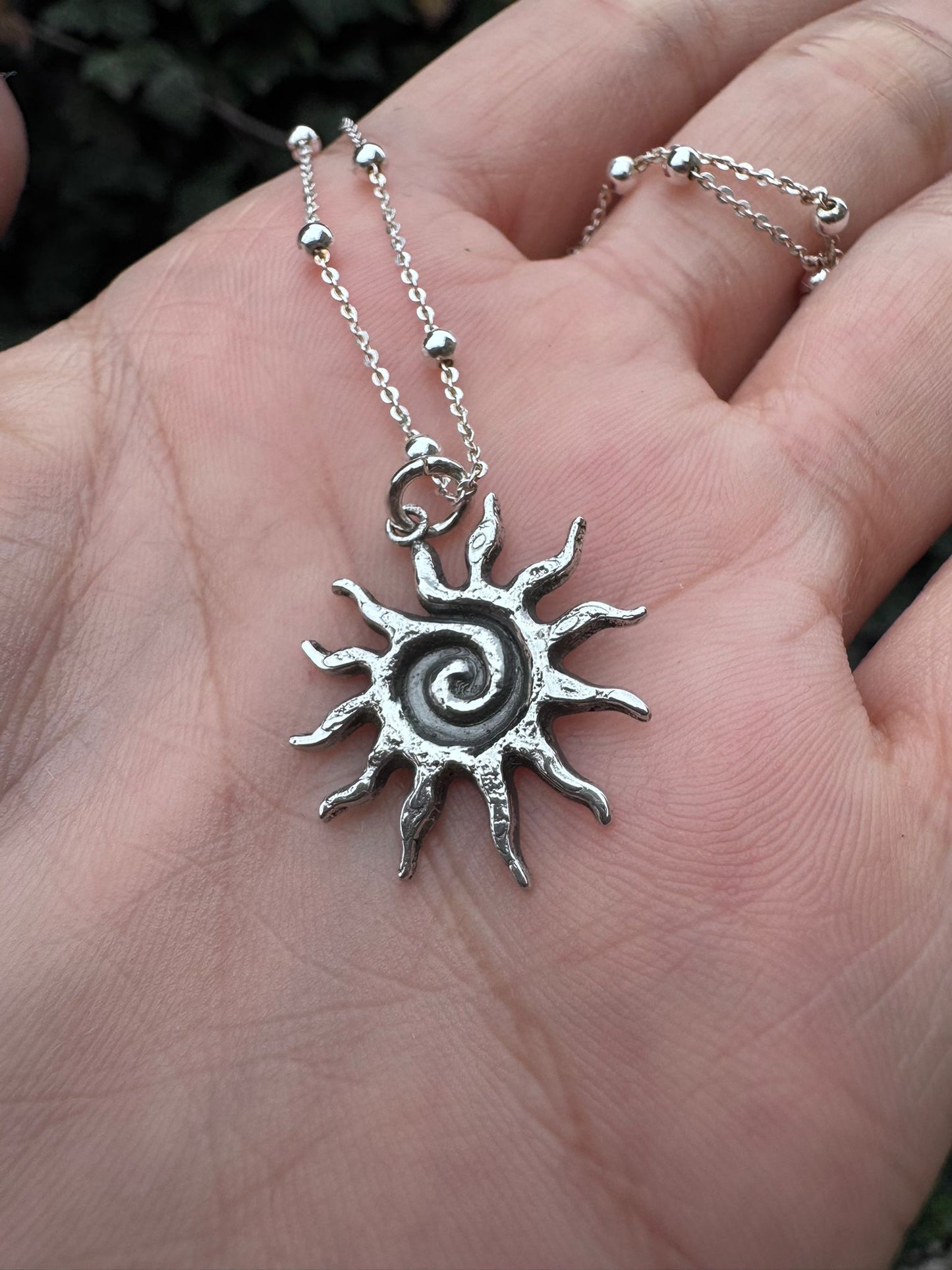Colier argint Sun
