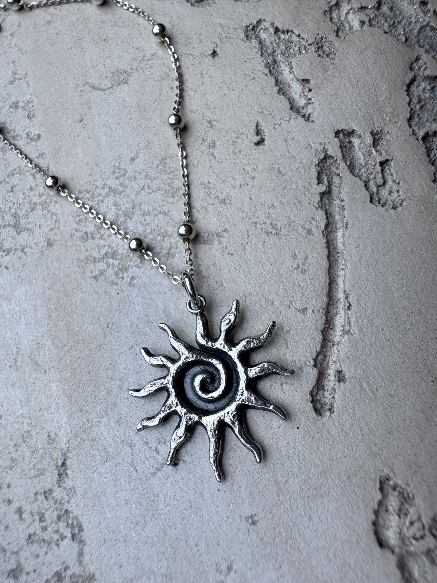 Colier argint Sun
