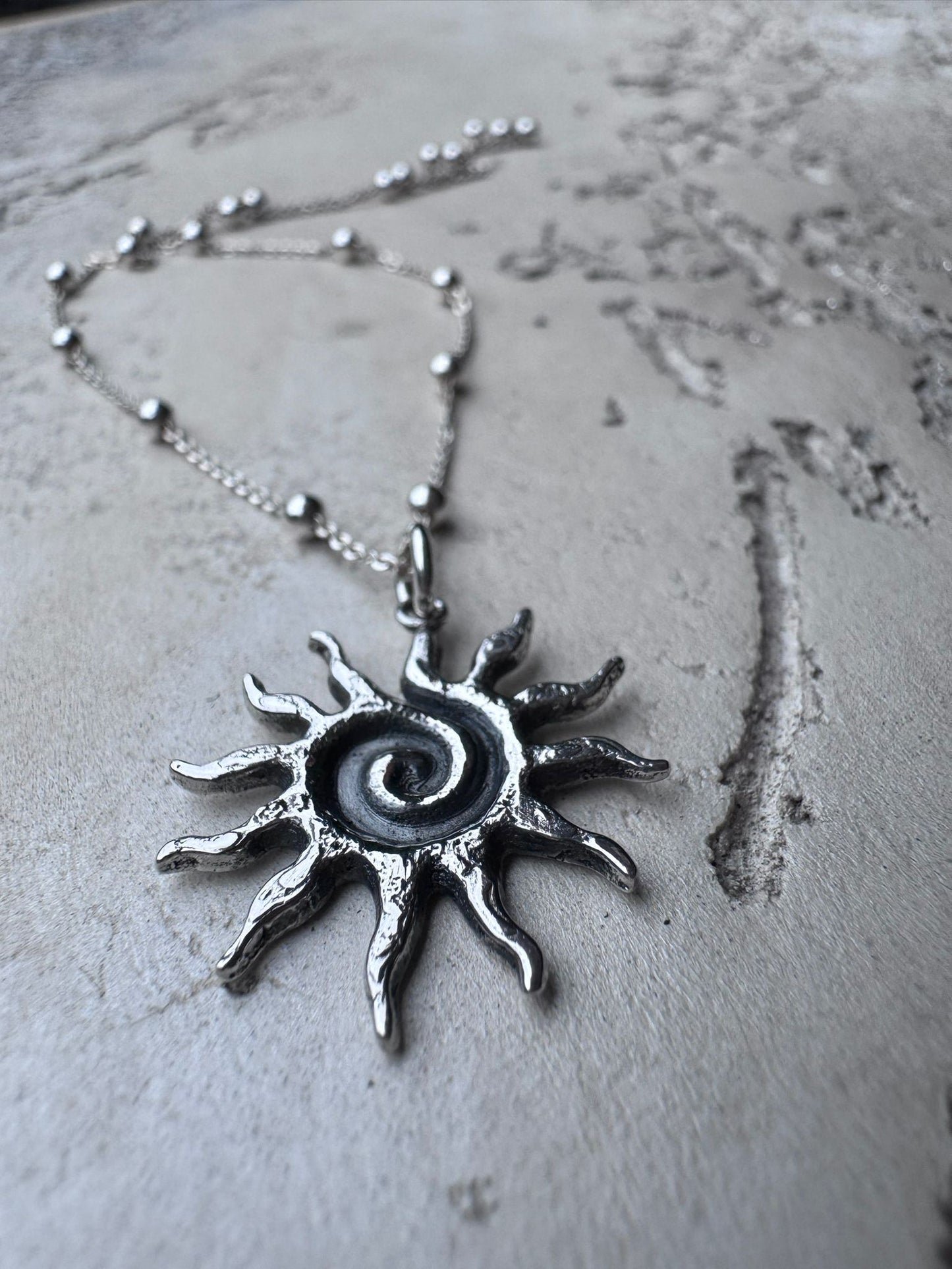 Colier argint Sun
